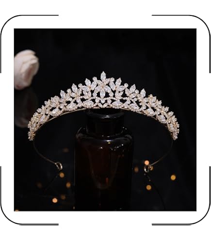 ꧁T̆̈Ĭ̈Ă̈R̆̈Ă̈꧂ Amazon.com : Aoligrace 5A Cubic Zirconia Small Wedding Crowns for